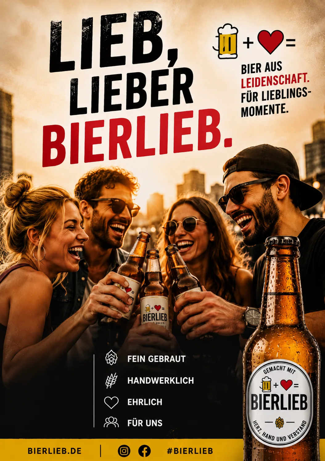 Drittes City-Light-Plakat der Bierlieb-Kampagne
