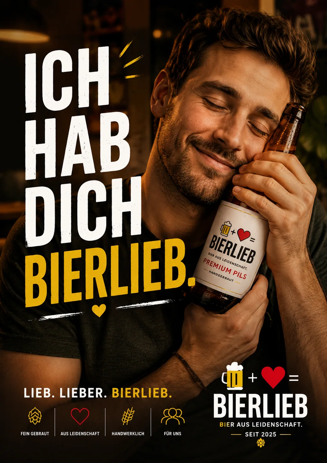 Viertes City-Light-Plakat der Bierlieb-Kampagne